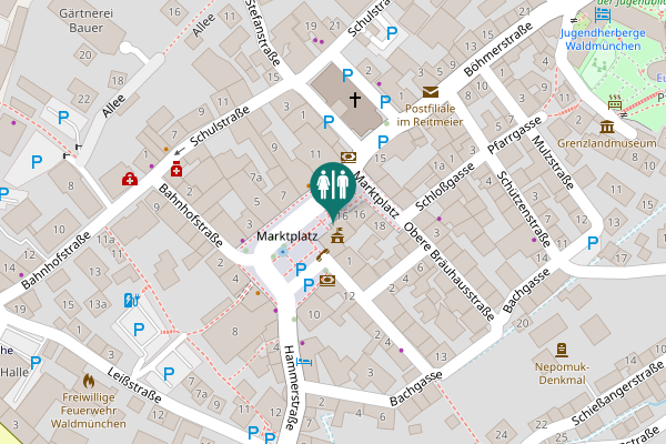 Map showing location of Marktplatz 14 Toilet
