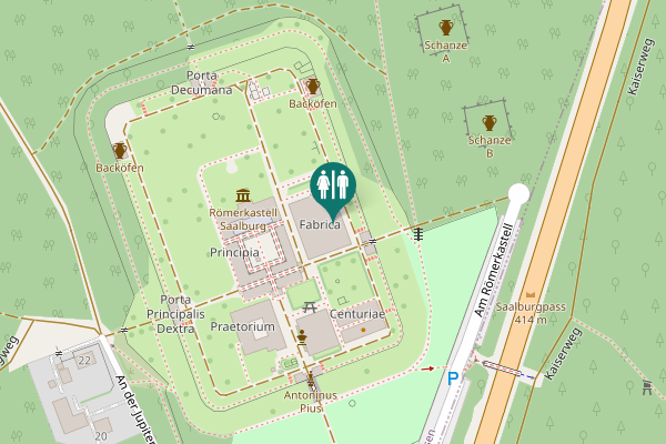 Map showing location of Am Römerkastell 1 Toilet