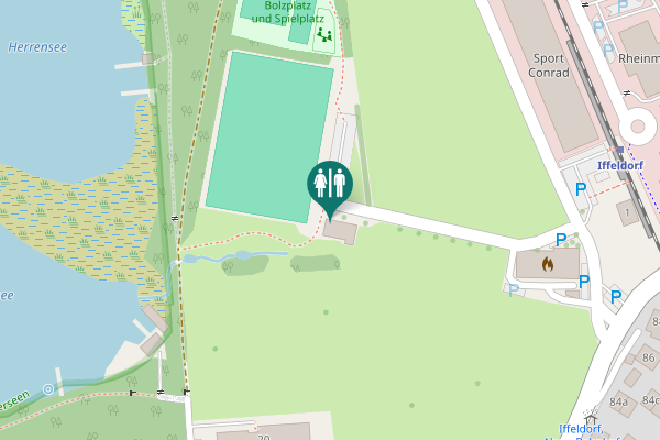 Map showing location of Iffeldorf Toilet