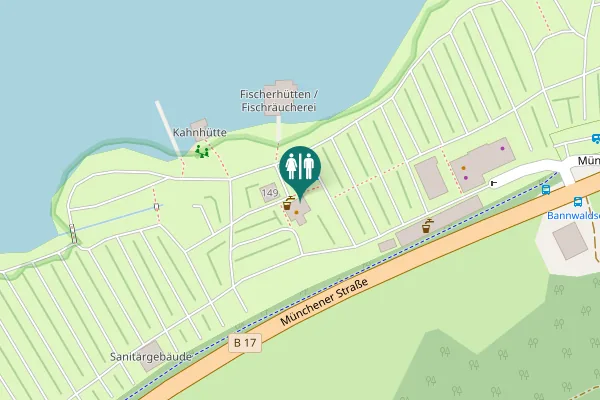 Map showing location of Münchener Straße 150 Toilet