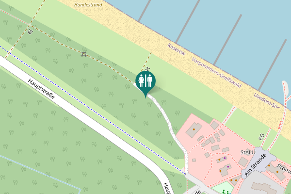 Map showing location of 6H Toilet