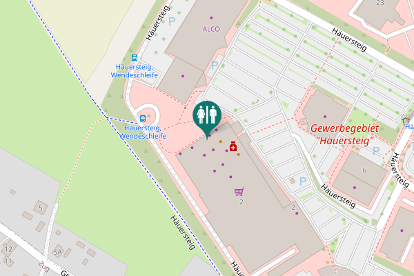 Map showing location of Häuersteig 2 Toilet