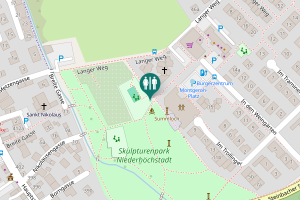 Map showing location of Montgeronplatz 1 Toilet