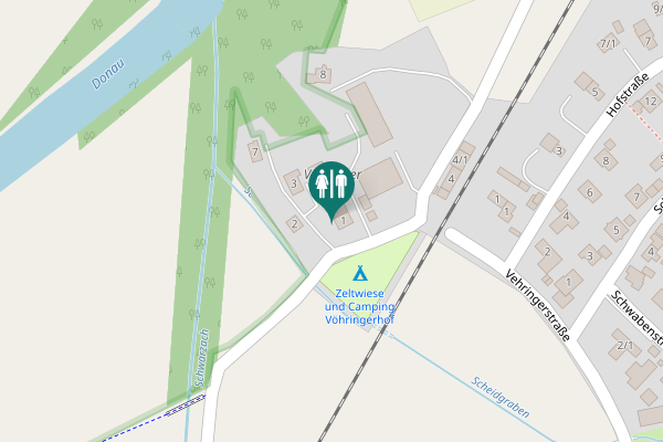 Map showing location of 1 Toilet