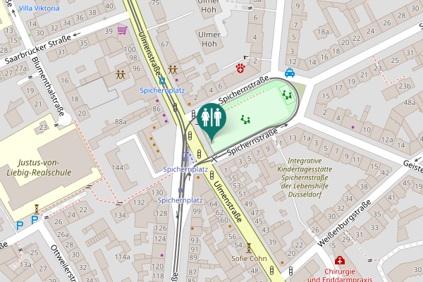 Map showing location of Spichernplatz 1 Toilet