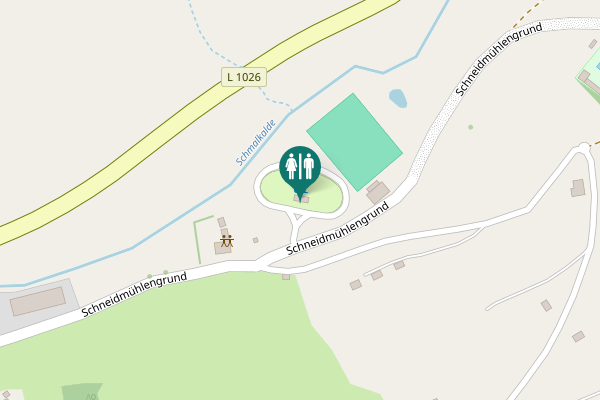 Map showing location of Schneidmühlengrund Toilet