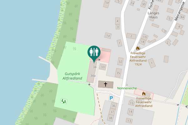 Map showing location of Fischerstraße 34 Toilet