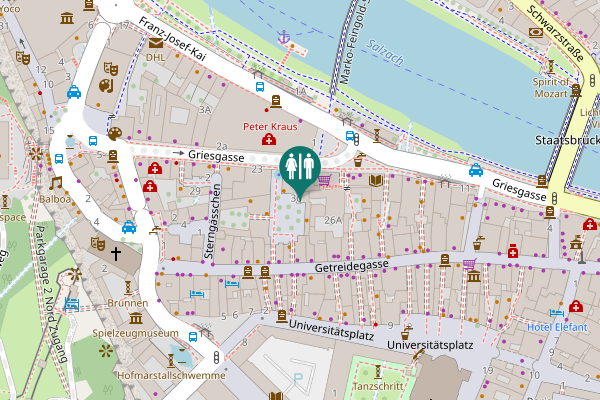 Map showing location of Sternbräu Toilet
