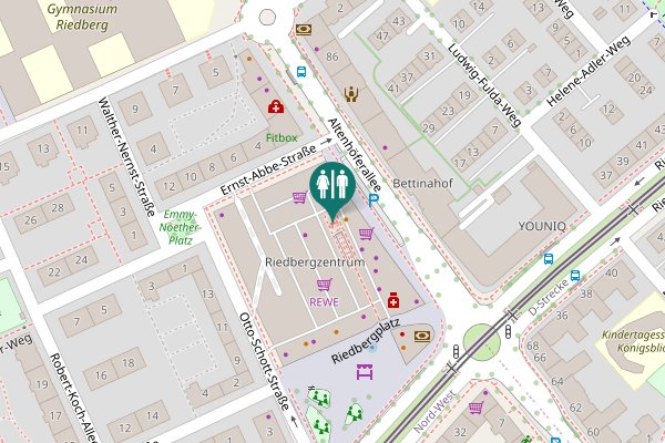 Map showing location of 2 Toilet