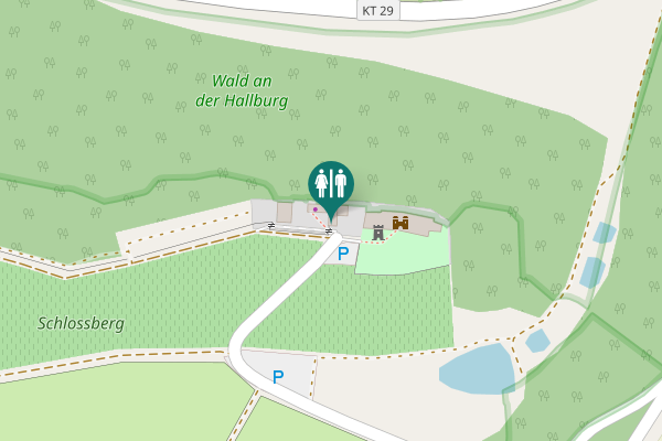 Map showing location of KT 29 6 Toilet