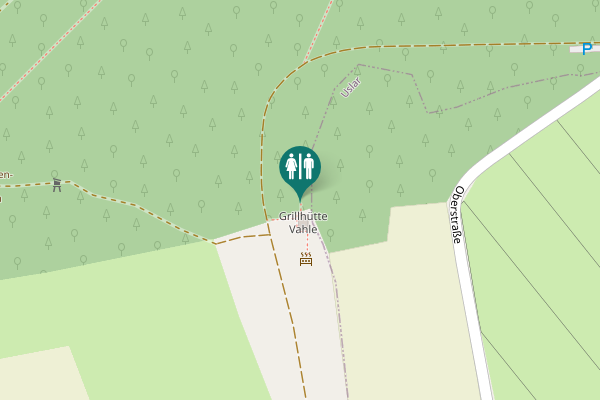 Map showing location of Oberstraße Toilet