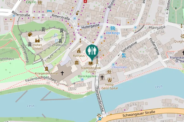 Map showing location of Lechhalde 3 Toilet