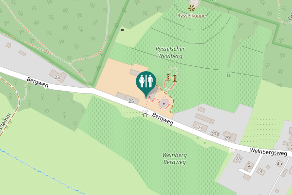 Map showing location of Bergweg 27 Toilet