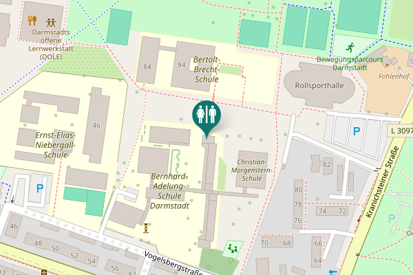 Map showing location of Vogelsbergstraße 50 Toilet