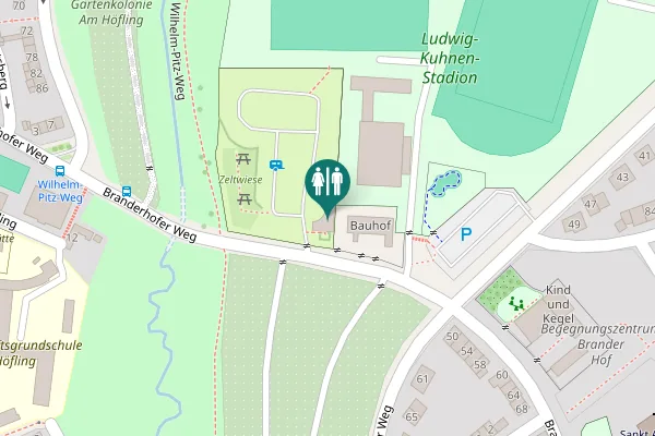 Map showing location of Branderhofer Weg 11 Toilet