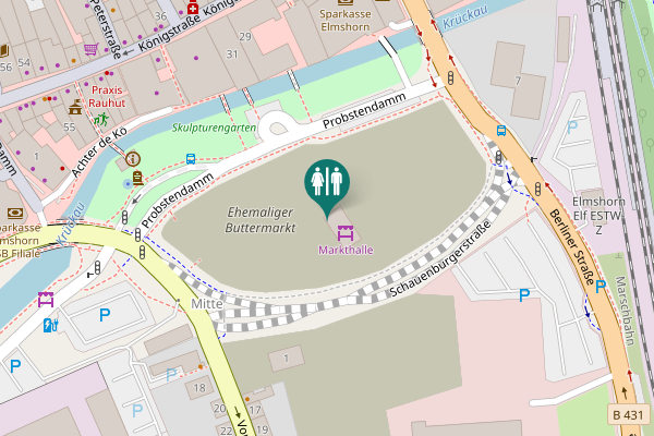 Map showing location of Schauenburgerstraße Toilet