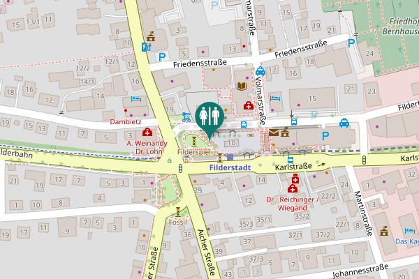 Map showing location of Dr.-Peter-Bümlein-Platz Toilet