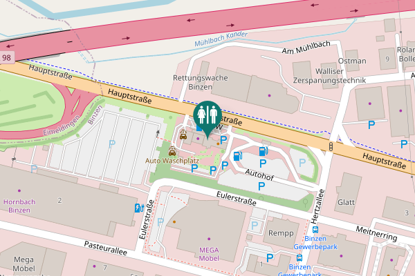 Map showing location of Hauptstraße 3 Toilet
