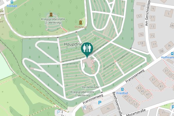 Map showing location of Franzosenweg 57 Toilet