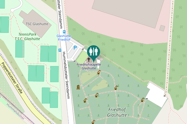 Map showing location of Hummelsbütteler Steindamm Toilet