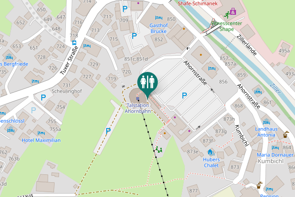 Map showing location of Ahornstraße 853 Toilet