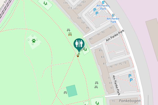 Map showing location of Am Panke-Park 87 Toilet