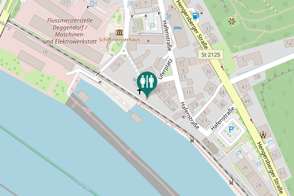 Map showing location of Uferplatz 5 Toilet