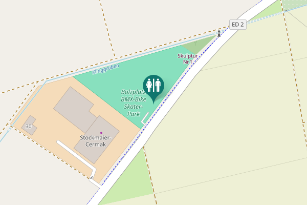 Map showing location of ED 2 Toilet