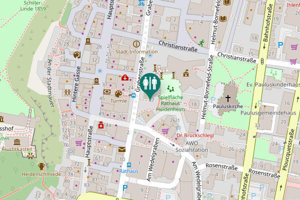 Map showing location of Grabenstraße 17 Toilet