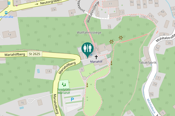 Map showing location of Mariahilfberg 3 Toilet