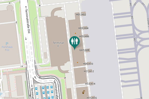Map showing location of Terminalstraße Ost Toilet