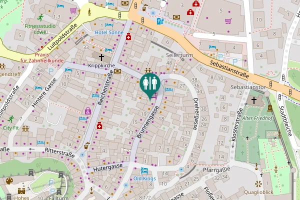 Map showing location of Brunnengasse 23 Toilet