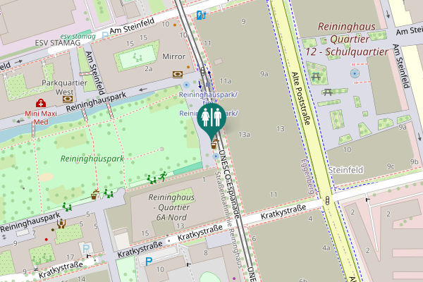 Map showing location of WC - Reininghaus