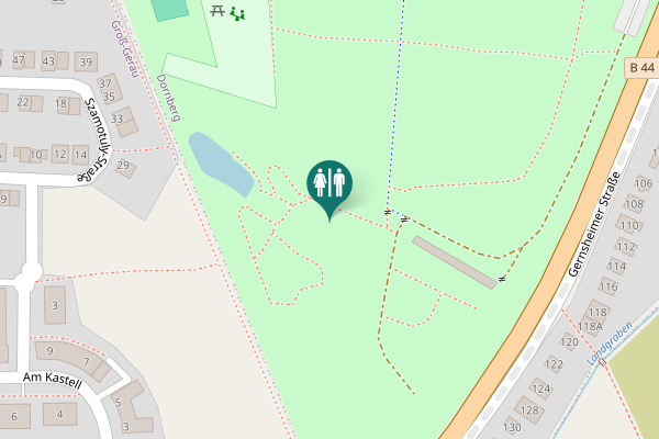 Map showing location of B 44 Toilet