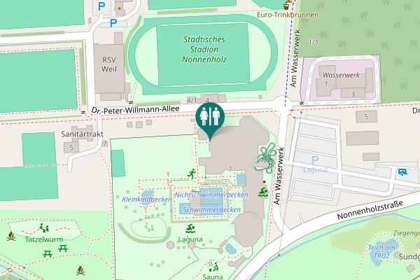 Map showing location of Am Wasserwerk 2 Toilet