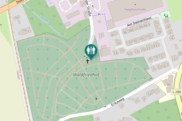 Map showing location of Leichlinger Straße 5 Toilet