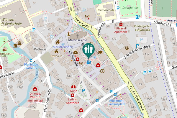 Map showing location of Passy-Platz 1 Toilet