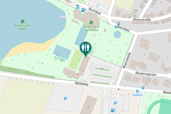 Map showing location of Weidweg 21 Toilet
