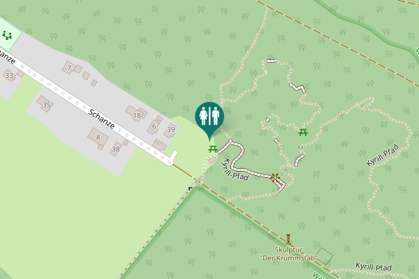 Map showing location of Kyrill-Pfad Toilet