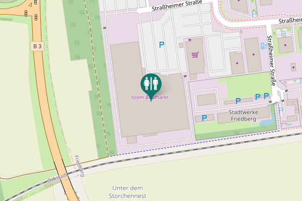 Map showing location of Straßheimer Straße 27 Toilet