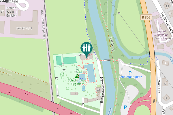 Map showing location of Schwimmbadweg 23 Toilet