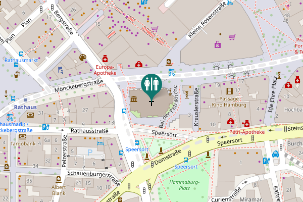 Map showing location of Bei der Petrikirche 2 Toilet