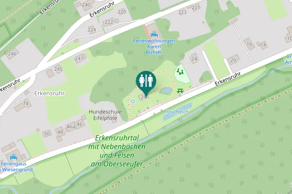 Map showing location of Erkensruhr 26 Toilet