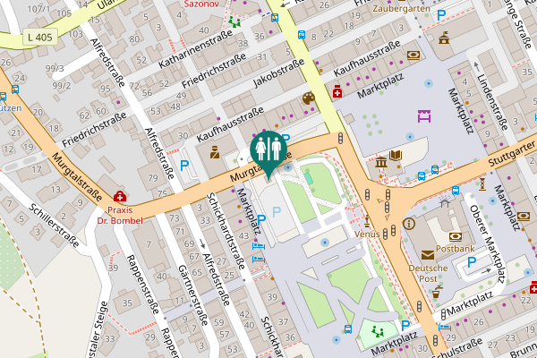 Map showing location of Murgtalstraße 3 Toilet