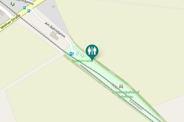 Map showing location of Am Bahndamm Toilet