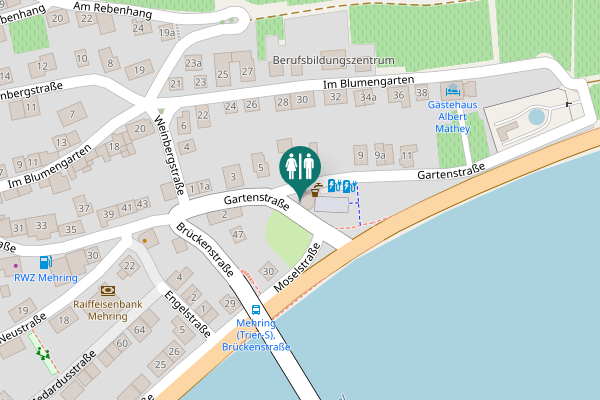 Map showing location of Gartenstraße 6 Toilet