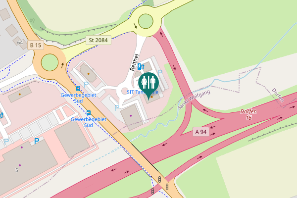 Map showing location of Reithel 1 Toilet