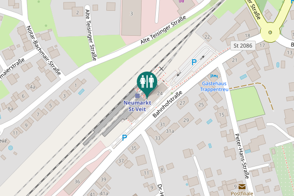 Map showing location of Bahnhofstraße 26 Toilet