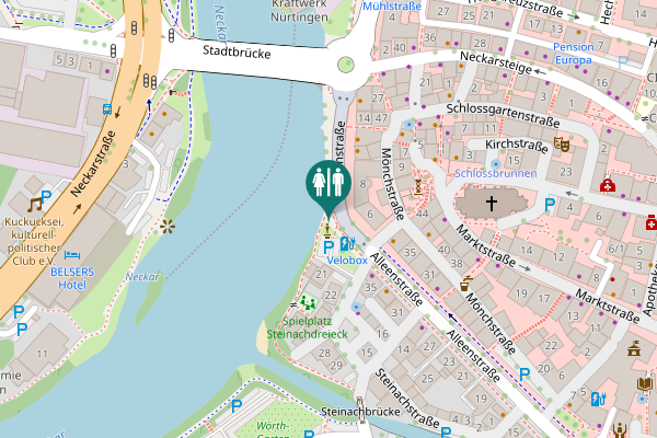 Map showing location of Alleenstraße 8 Toilet