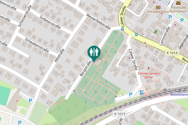 Map showing location of Bergstraße 1 Toilet